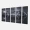 Designart - Hong Kong Black and White Skyline - Cityscape Canvas Art Print